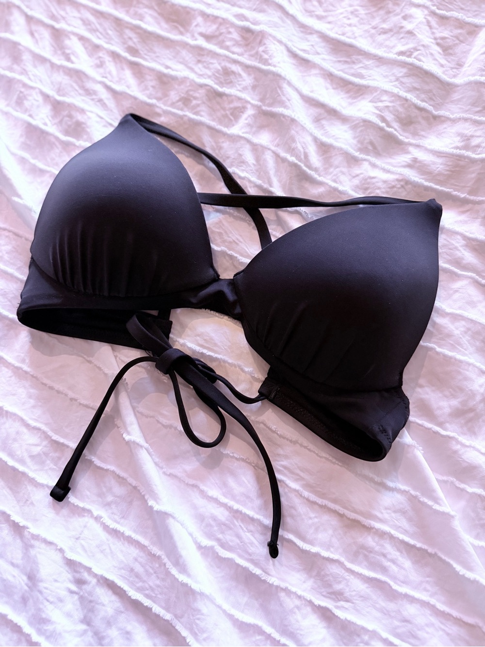Black push up bikini top